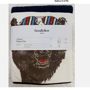 Goodfellow & Co Men's 2-Piece Pajama Set Bear Graphic sz M-L NWT
